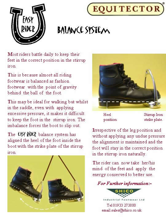 Horses Safety riding boots explained by Nico Katan. Horse News from the Equiworld Magazine February 2002